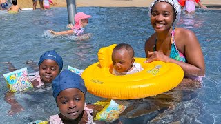 POV: You’re watching Baby K enjoy his very first day in a swimming pool 💦