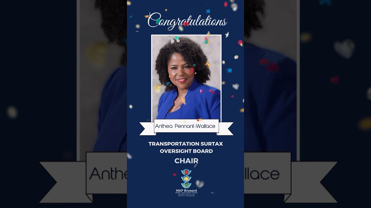 Congratulations to our New Transportation Surtax Oversight Board Chair and Vice Chair! 🎉🎈