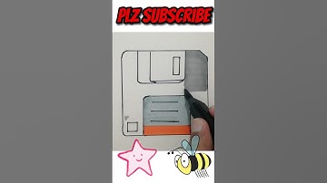 Drawing & Coloring a Colorful Floppy Disk