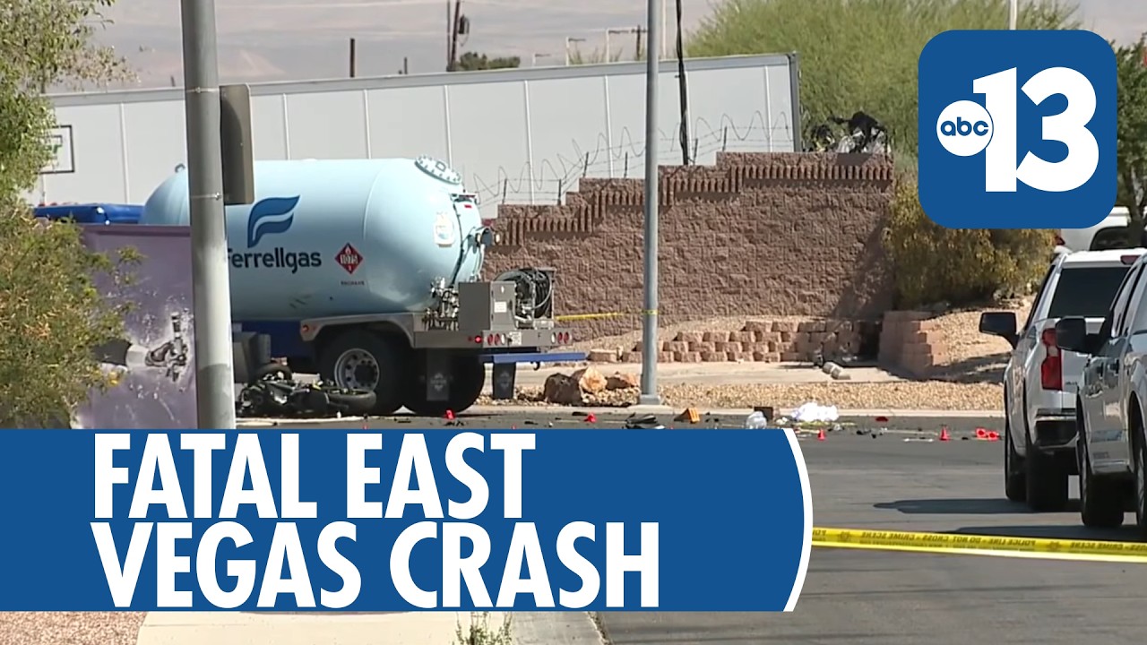 Motorcyclist dead after crash in east valley, LVMPD investigating - YouTube