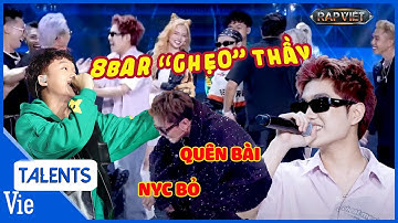 B Ray "dở khóc dở cười" khi bị anh em 2 mùa Rap Việt tranh thủ lên 8BAR "GHẸO THẦY" tại vòng đối đầu