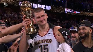 [FULL] The Denver Nuggets hoist the Larry O'Brien trophy and react to being NBA Champions 🏆