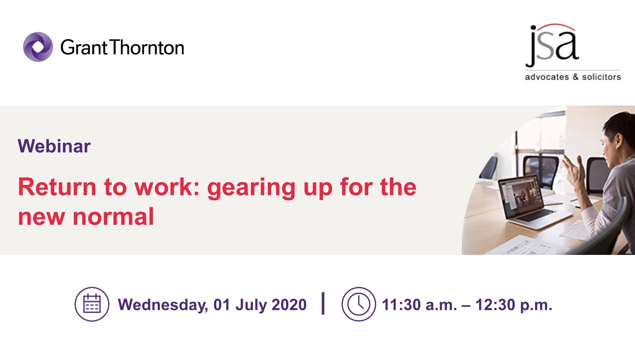 Webinar - Return to work: gearing up for the new normal - YouTube