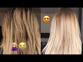 How to tone a blonde balayage with Wella T14
