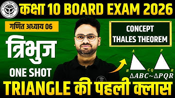 त्रिभुज- Triangle Complete Chapter ✅ महत्वपूर्ण थेल्स प्रमेय व प्रश्न ✅ Class 10th Maths by gyanoday