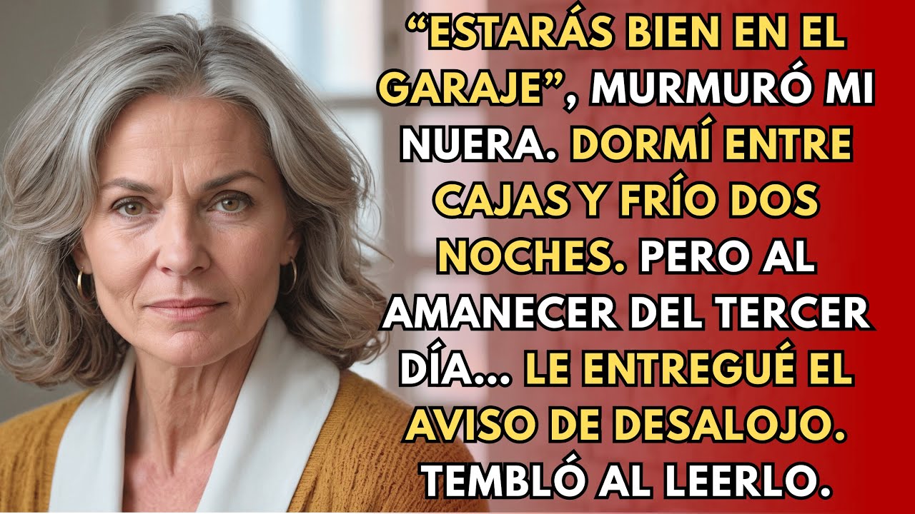 Mi nuera dijo: “Estarás bien en el garaje un tiempo.” Dormí ahí, hasta que…