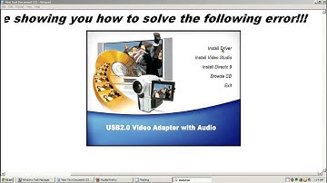 EasyCAP DC60 - USB 2.0 driver fix for win xp