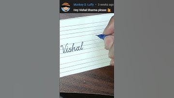 Vishal Sharma - Beautiful name in Cursive writing | Cursive writing for beginners | #shorts