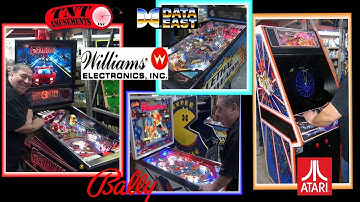 #1444 Williams GETAWAY-Bally POWER PLAY Pinball Machines-Atari TEMPEST Arcade Game-TNT Amusements