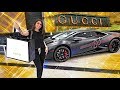 GUCCI SHOPPING IN A GUCCI LAMBORGHINI !!!