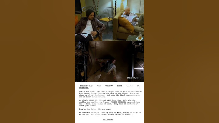breaking bad script vs Screen #breakingbad