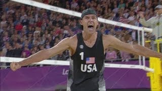 Men's Beach Volleyball Round of 16 - RUS v USA | London 2012 Olympics