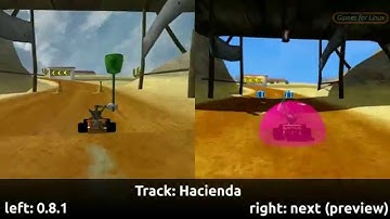 SuperTuxKart 0.8.1 vs. next (preview) comparison