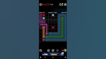 Flow Free 9x9 Level 51 #flowfree #level51 #8x8 #6x6 #7x7 #8x8 #mania #9x9 #10x10