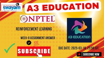 NPTEL Reinforcement Learning Week 8 Assignment Answers Solution Quiz | 2025 - Jan