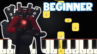 Speakerman - Theme Song | Beginner Piano Tutorial | Easy Piano Resimi