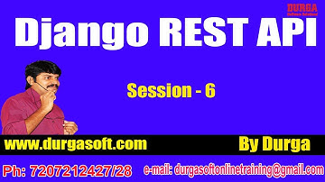 Django tutorials || Django REST API Session -6 by Durga Sir