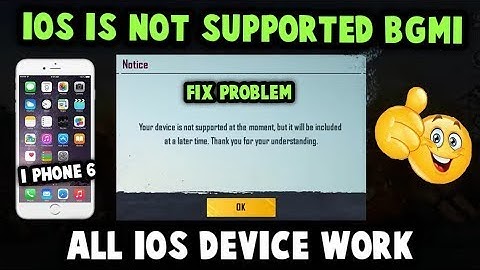 🇮🇳 BGMI IOS Device Not Supported Problem | BGMI Device Not Supported Problem IOS | BGMI ISO Problem