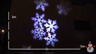 LED Christmas snowflake projector