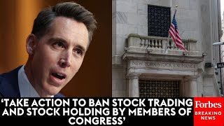 ‘It’s Endemic’: Josh Hawley Calls For An End Of Stock Trading And Holding For Public Officials