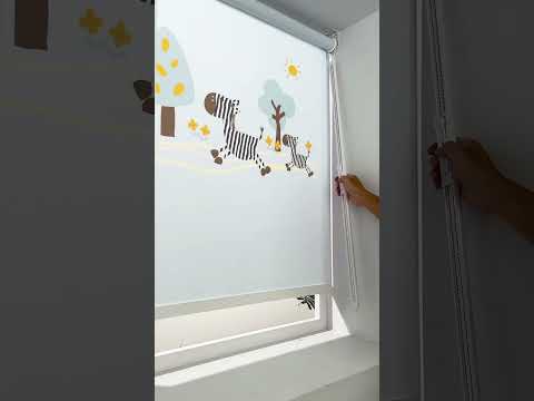 Custom Print Roller Shade for a Kids' Room