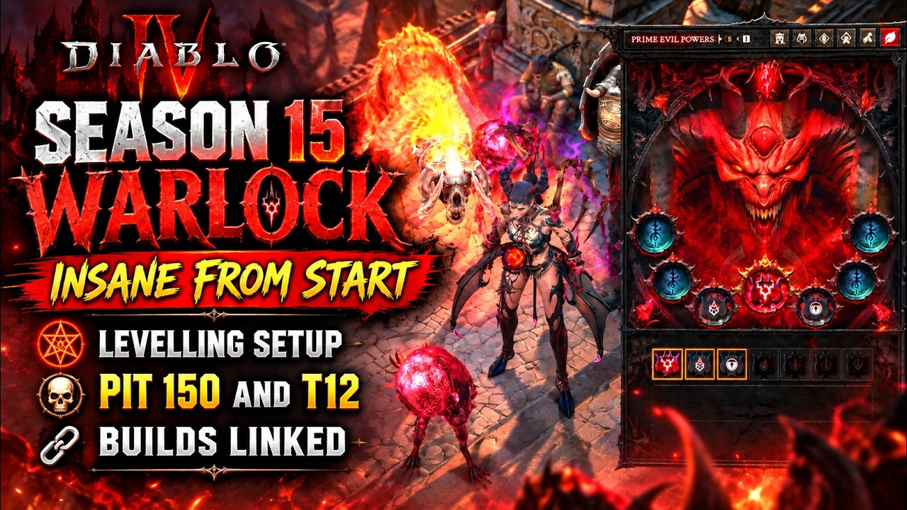 Warlock is Crazy Good | Levelling, Pit 150, Farming | Diablo 4 Season 15: video thumbnail