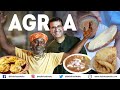 Agra veg food tour i famous chaat gali  pakka baba chaat i honest samose wala selling 4900 samosas