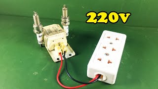 Technology Free Energy Generator Using  Copper Wire With Spark Plug 100%