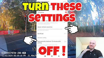 DDPAI Dash Cam SETTINGS to Change OR Turn OFF!
