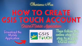 How to Create GSIS Touch Account Mobile Online Application | Charisma Mae screenshot 1