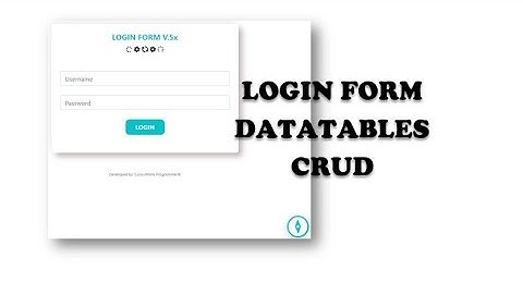 Login Form with Google Apps Script - Login Form V.5x | CRUD | Datatables (Preview)