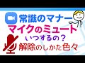 オンラインミーティングの常識│今はマイクをミュートして!!&この解除方法知ってた?