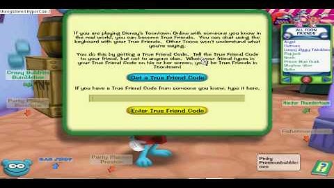 Toontown sf codes