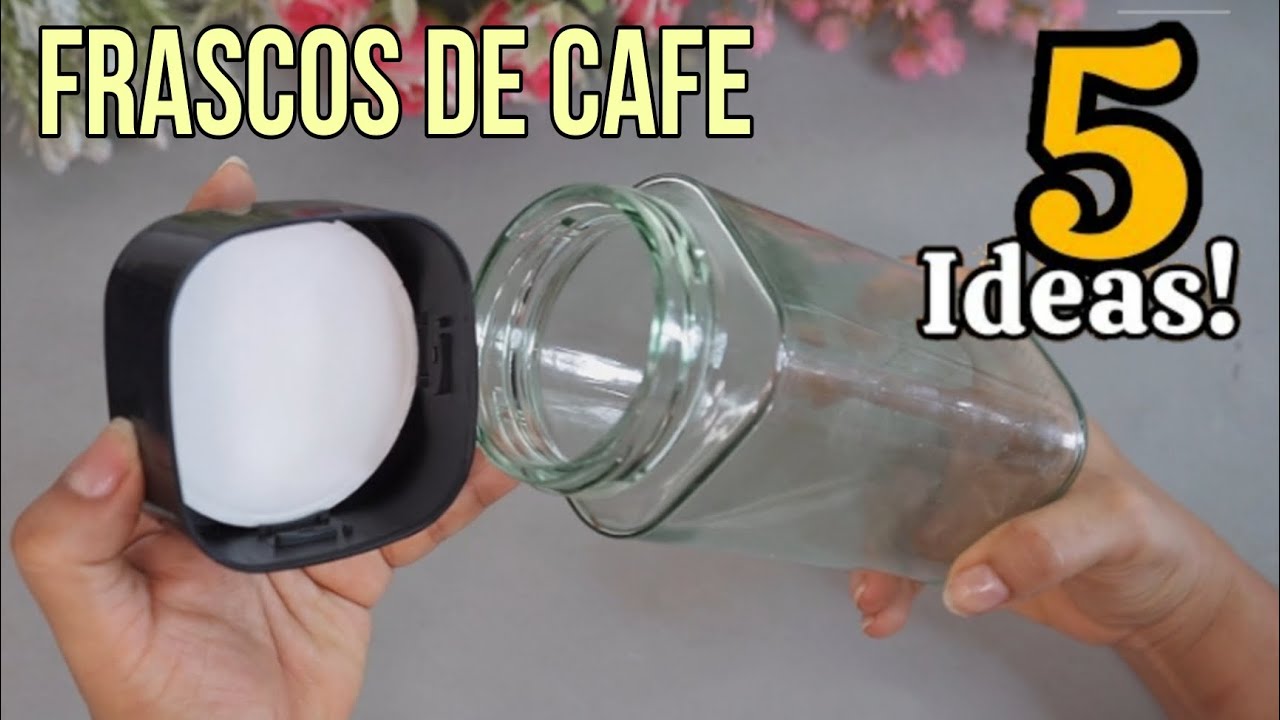 ¡No los tires! 5 Ideas GENIALES Reutilizando FRASCOS DE CAFÉ Transfórmalos en cosas INCREÍBLES 😱