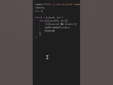c++ pyramid number pattern #cpp #pattern #shorts #youtubeshort #coding ...