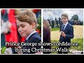 Prince george takes the lead at christmas walkabout meeting the public showing hes all grown up