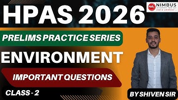HPAS 2026 Prelims Practice Series | Environment Class-2 | Physiographic Division#hpas #nimbusacademy