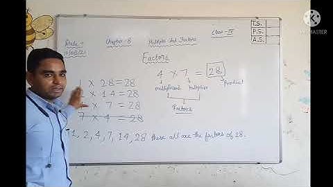Class 4:Maths:Chapter 8: Multiples And Factors
