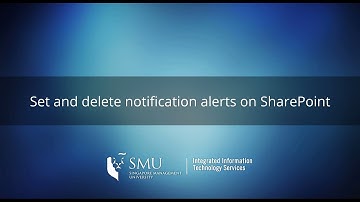 Set and delete notification alerts on SharePoint