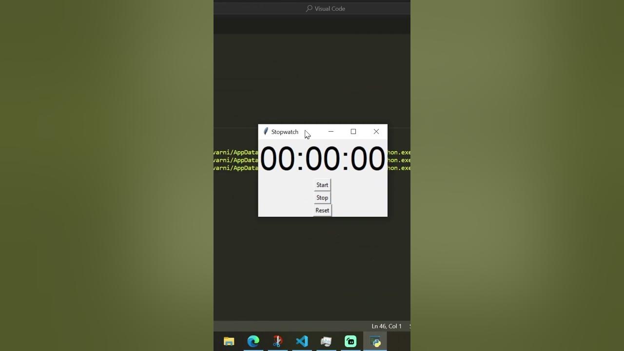 60-Second Python Project: Create a Stopwatch App - YouTube image.