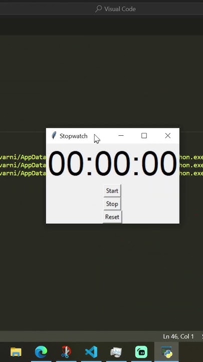60-Second Python Project: Create a Stopwatch App - YouTube