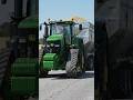John Deere 9RX Pulling Fully Loaded Trailers in Nebraska 🇺🇸🚜 Insane Power! #Shorts