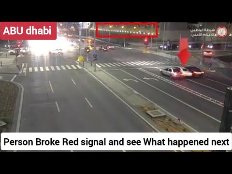 Abu Dhabi Reckless Driver Ended up Hiting Multiple car | Abu Dhabi Police Release video #police