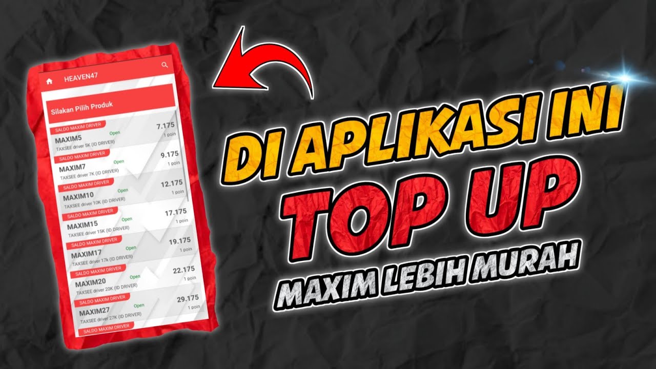 WOW😱‼️TOP UP MAXIM/ISI SALDO MAXIM DI APLIKASI INI LEBIH MURAH⁉️ 