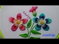 Hand Embroidery: Long and Short Stitch Flowers | Bordados a mano: Flores en Puntada Larga y Corta
