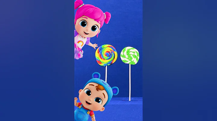 RAINBOW Lollipops 🌈 Try This Arts & Crafts Hack With Little Angel #shorts #diy