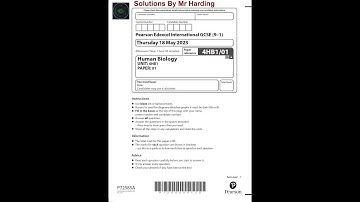 Edexcel - iGCSE - Human Biology - Paper 01 - June 2023 - Solutions By Mr Harding