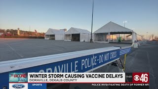 Dangerous weather system delays vaccine distribution