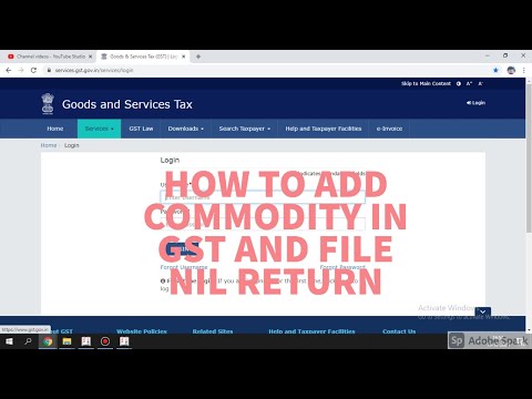 How to Add commodity and File nil gst return in Malayalam