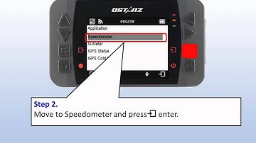 Q6000 v1.01.00 How to start a Speedometer